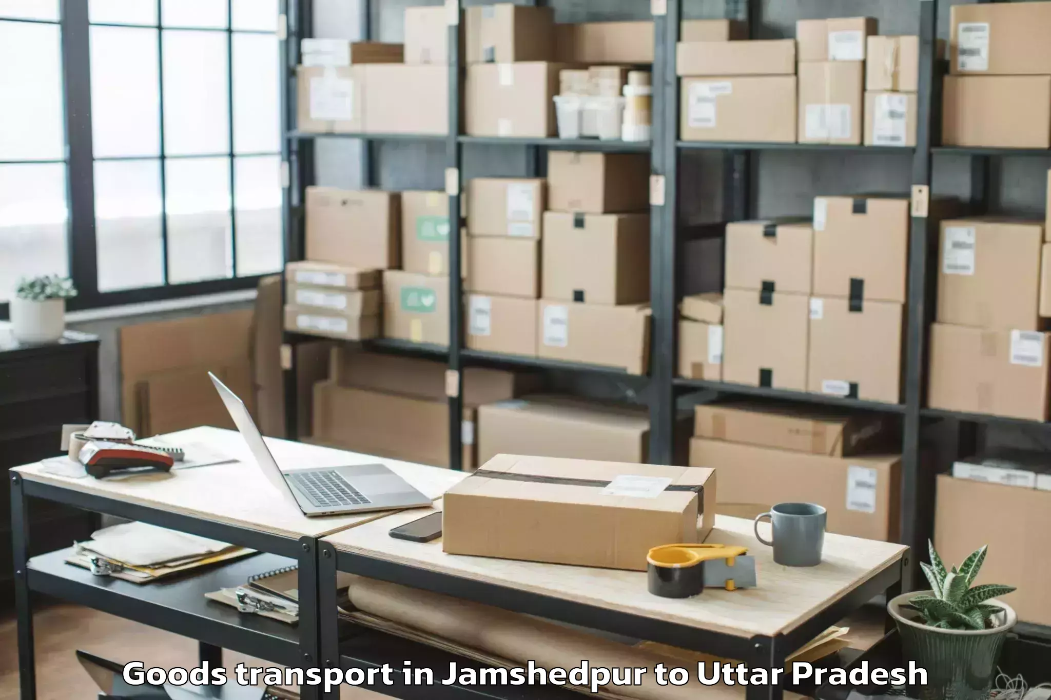 Professional Jamshedpur to Muhammadabad Gohna Goods Transport